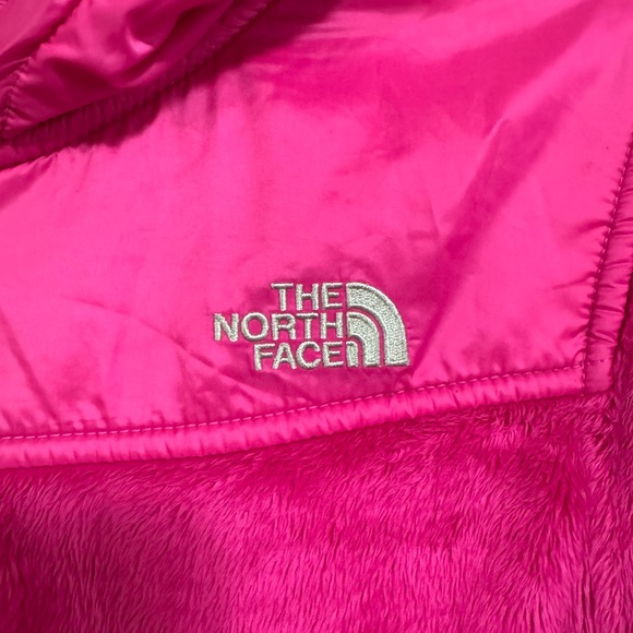 The North Face Osito Hooded Fleece Pink Women’s size Large Fuzzy Gorbcore - Picture 7 of 12
